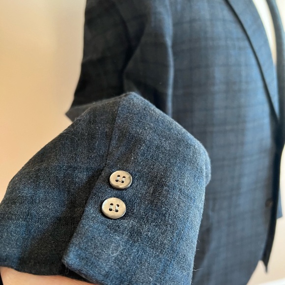 Gold Emblem Plaid Wool Jacket - Picture 4 of 11